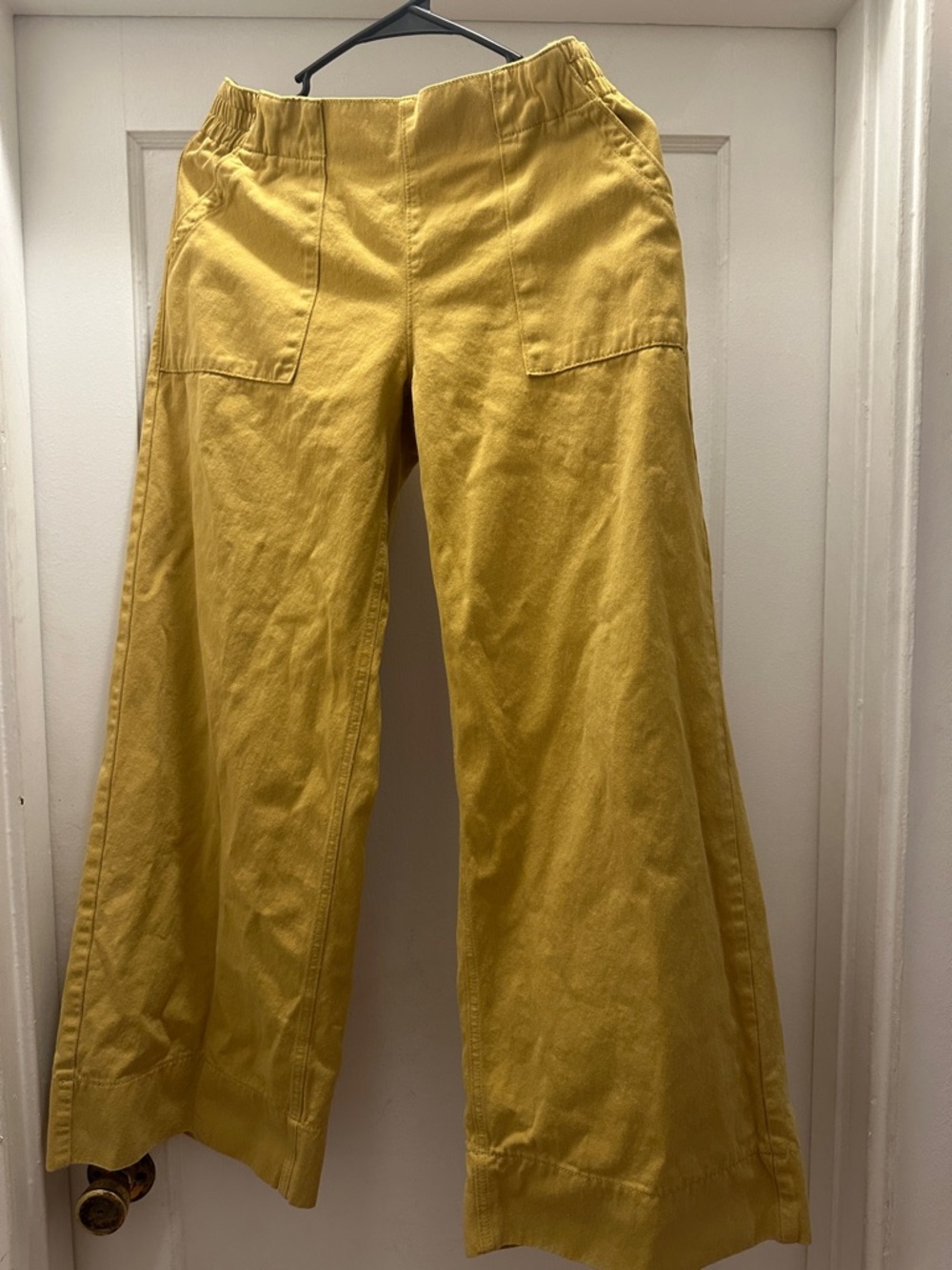 Wide-Leg Utility Pants in Mustard Yellow - Preloved
